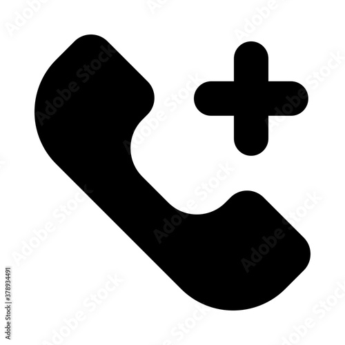
Medical helpline for medical emergency calls, editable filled vector of call service 
