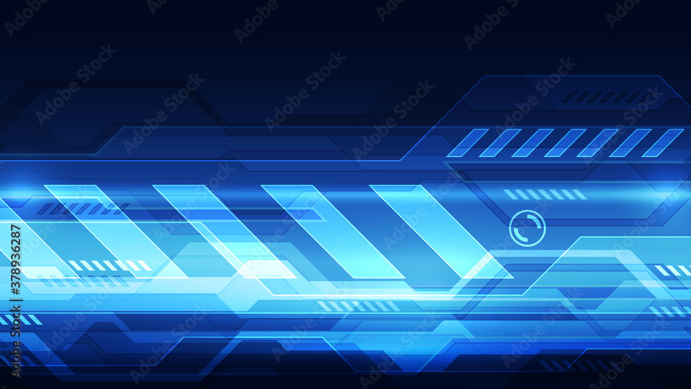 Vector Abstract futuristic technology background concept, Illustration high digital - obrazy, fototapety, plakaty 