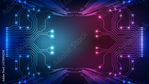 Vector Abstract futuristic technology background concept, Illustration high digital