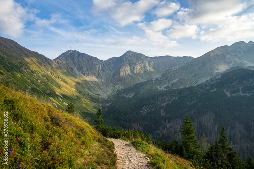 Rohace peaks in the setting sun. Tatra Mountains. Slovakia.