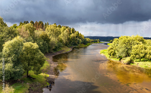 Before the rain. Moscow river in the vicinity of the village  Mars 