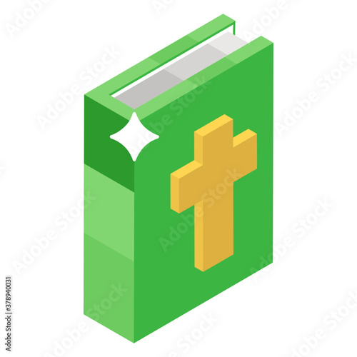 
Trendy vector design of bible, christians holy book
