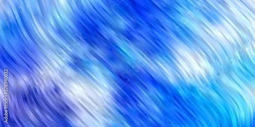 Light BLUE vector template with curved lines. Brand new colorful illustration with bent lines. Template for your UI design.