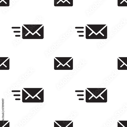 Email sending message seamless black on white pattern background mail document message correspondence