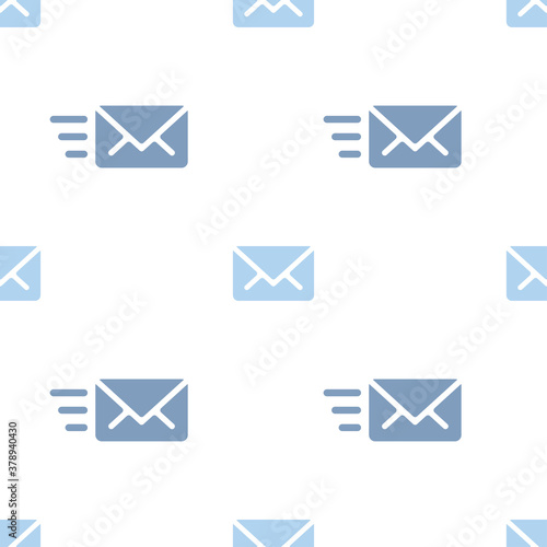 Email sending message seamless blue on white pattern background mail document message correspondence