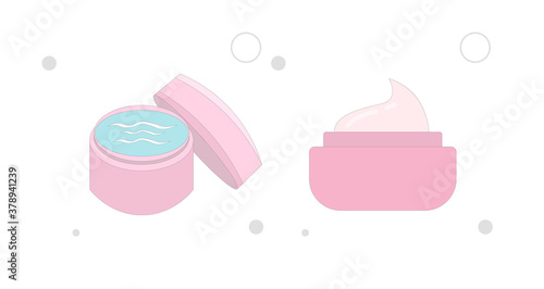 cosmetic cream vector flat illustration on white background