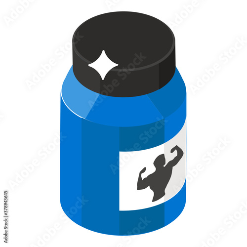 
Food supplement icon in isometric vector design
