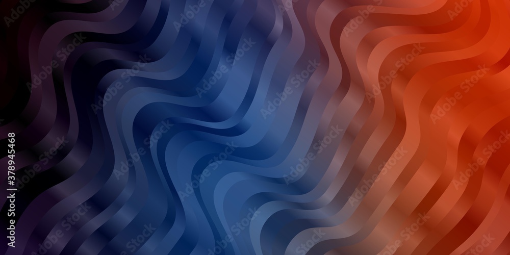 Obraz premium Light Blue, Red vector background with lines. Colorful abstract illustration with gradient curves. Smart design for your promotions.