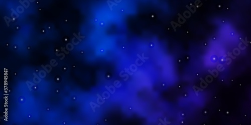 Dark Pink, Blue vector background with small and big stars. Colorful illustration in abstract style with gradient stars. Pattern for websites, landing pages.
