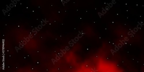 Dark Red vector template with neon stars. Decorative illustration with stars on abstract template. Pattern for websites, landing pages.