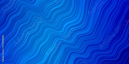 Light BLUE vector background with curves. Colorful illustration with curved lines. Design for your business promotion.
