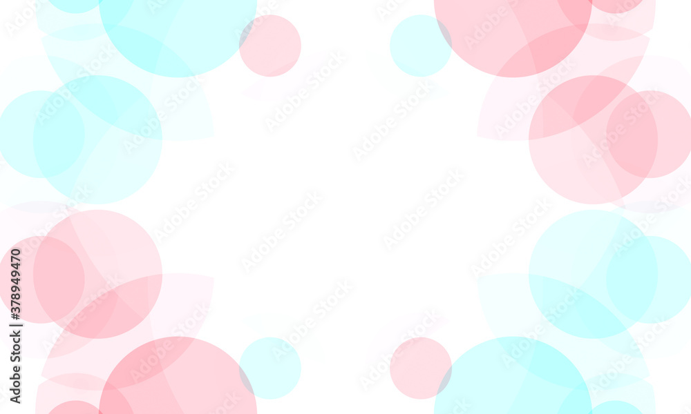 Abstract red blue circles on white background. Modern graphic design element.