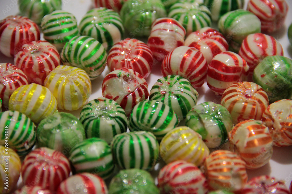 delicious and colorful candy varieties