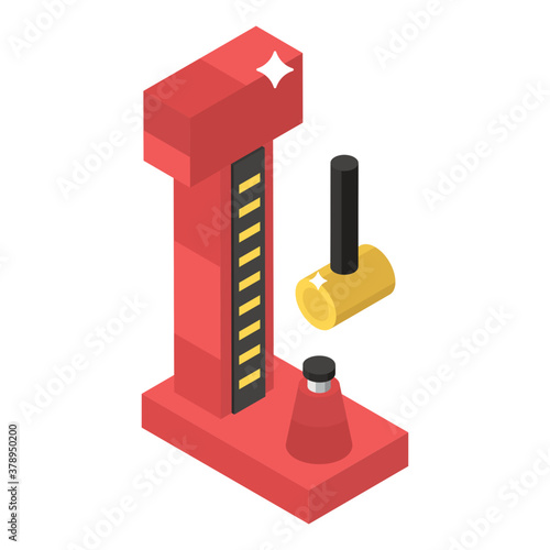 
Game tester vector, isometric icon of automated testing 
