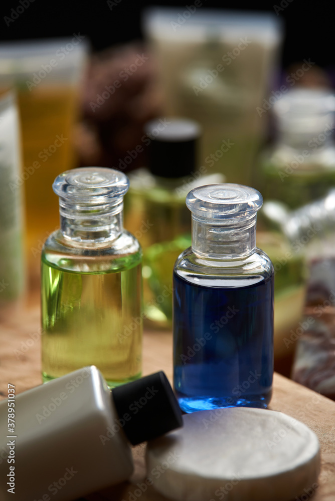 The product for the spa on the table The product for the spa on the table