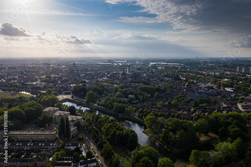 Den Bosch, 8 jun 2020 - the old city center of Den Bosch, Brabant, Netherlands seen from above
