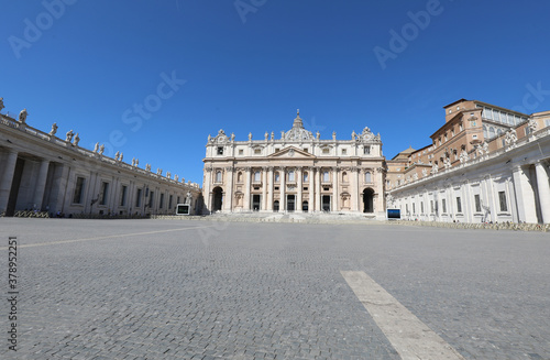 incredible view of St Peters Basilica with the Vatican square wi