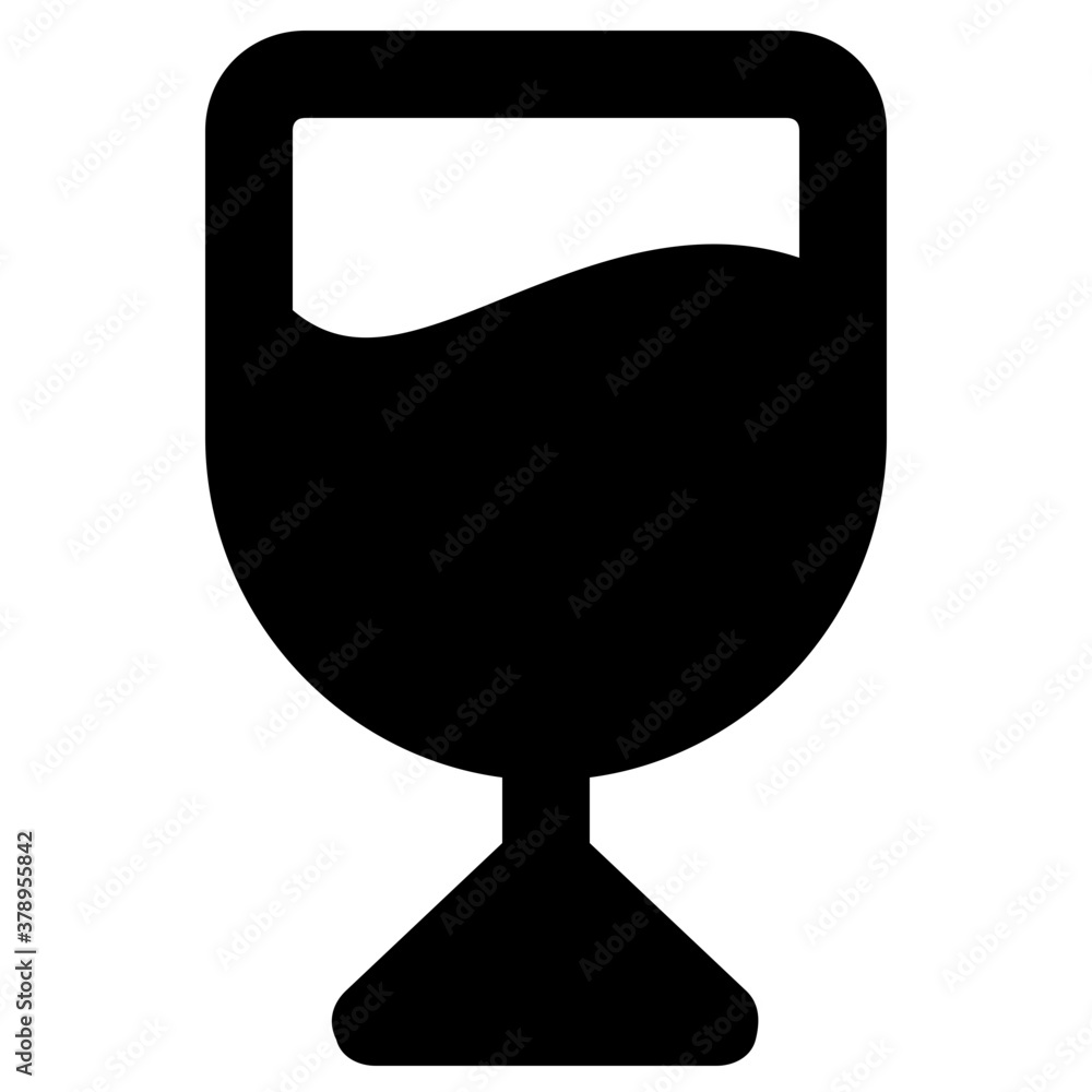 Design of wine glass, vector in editable solid style
Design of wine glass, vector in editable solid style