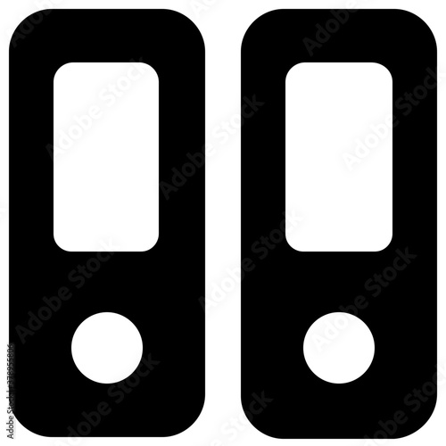 
Vector design of archives in modern filled style, folders 
