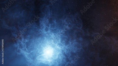 Color picture of the galaxy, blue nebula