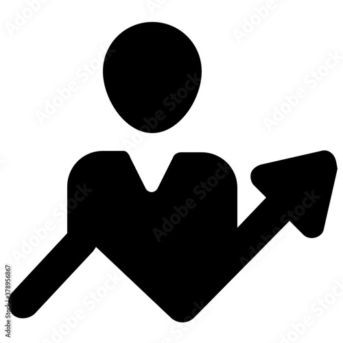 
Style of employee growth vector, workplace skills 
