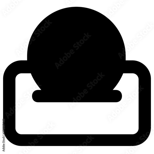 
Coin with box showing concept of charity icon 
