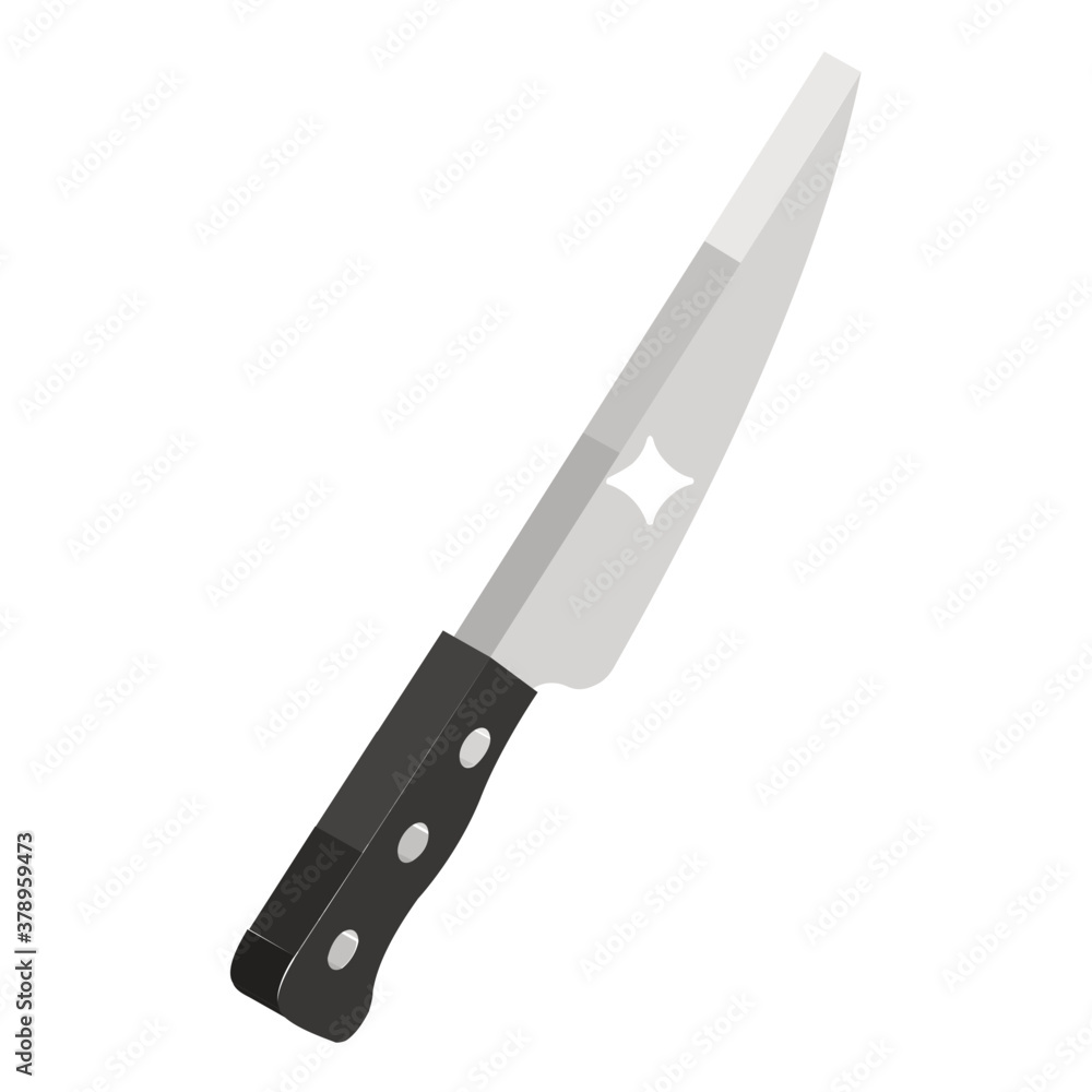A cutting edge or blade, isometric design of knife icon A cutting edge or blade, isometric design of knife icon