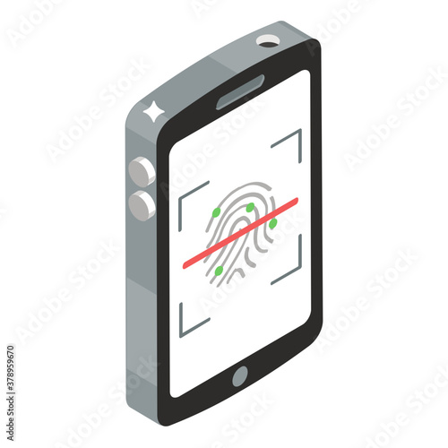 
Modern technology icon of biometric verification icon
