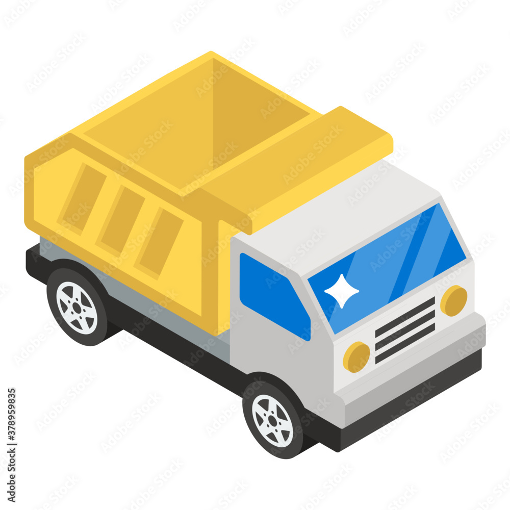 Design of dump truck in isometric vector
Design of dump truck in isometric vector