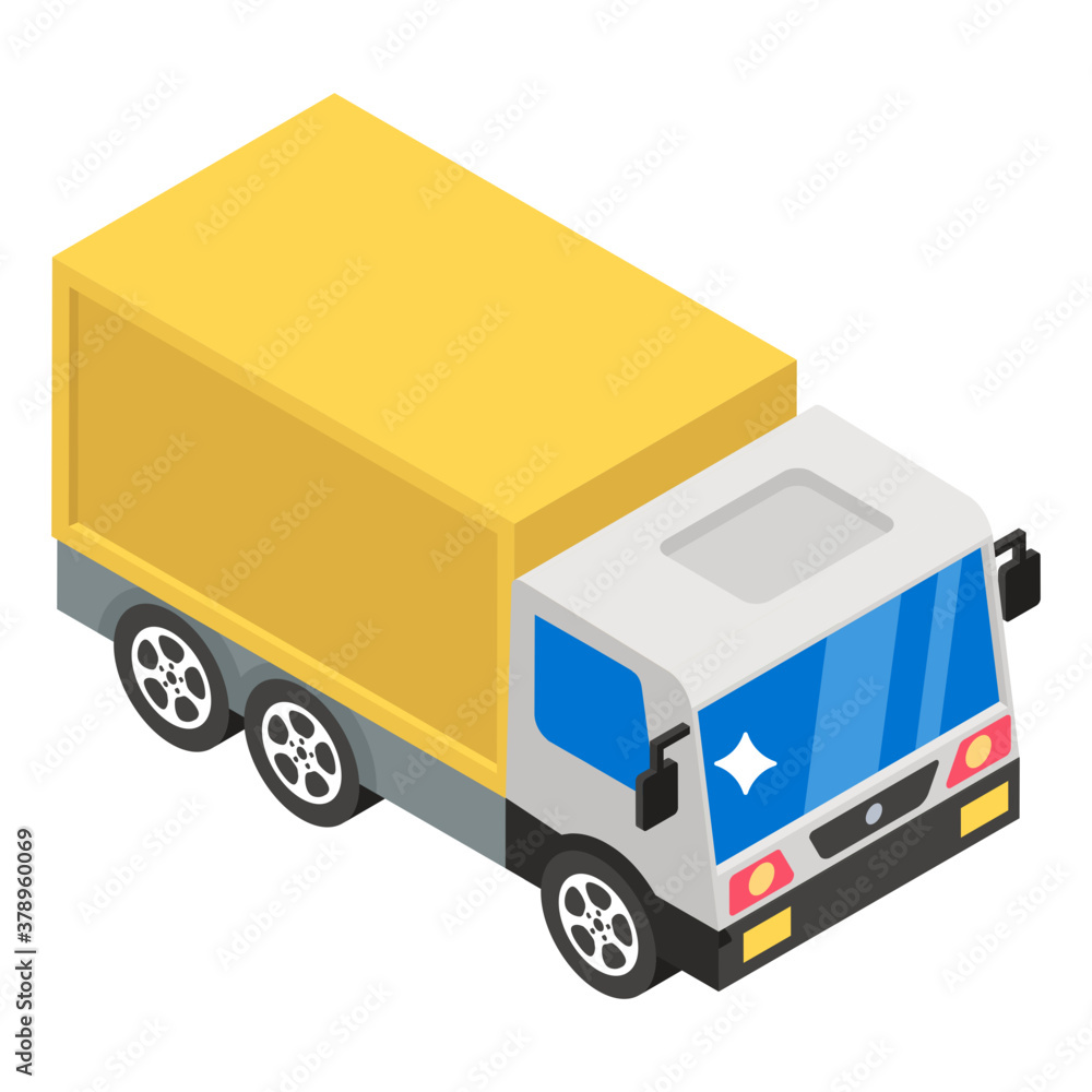 Design of truck in editable isometric vector
Design of truck in editable isometric vector