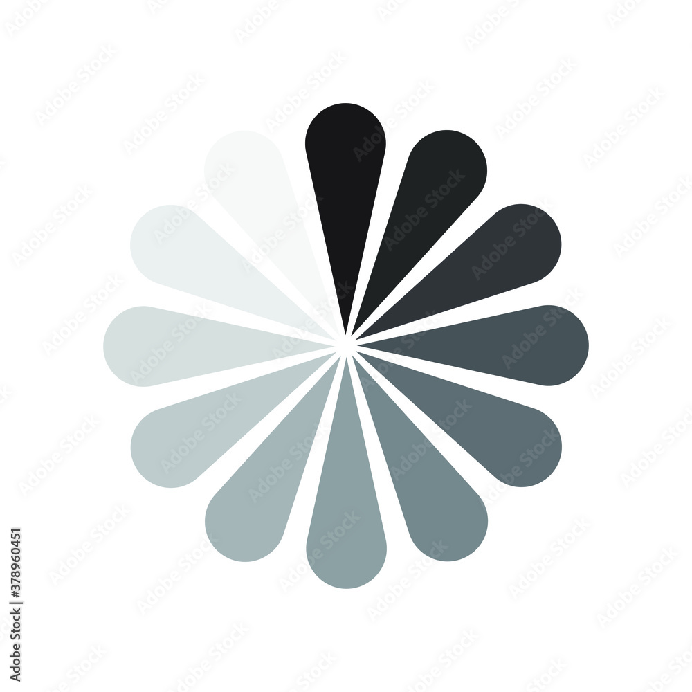 Load bar for mobile apps. Radial load, update or download diagram icon of progress bar, minimal flat design. Load bar for mobile apps. Radial load, update or download diagram icon of progress bar, minimal flat design.