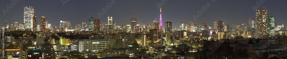 Tokyo skyline view from the rooftop at Shirokanedai. Tokyo skyline view from the rooftop at Shirokanedai.