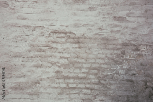 grunge background old brick wall white, texture