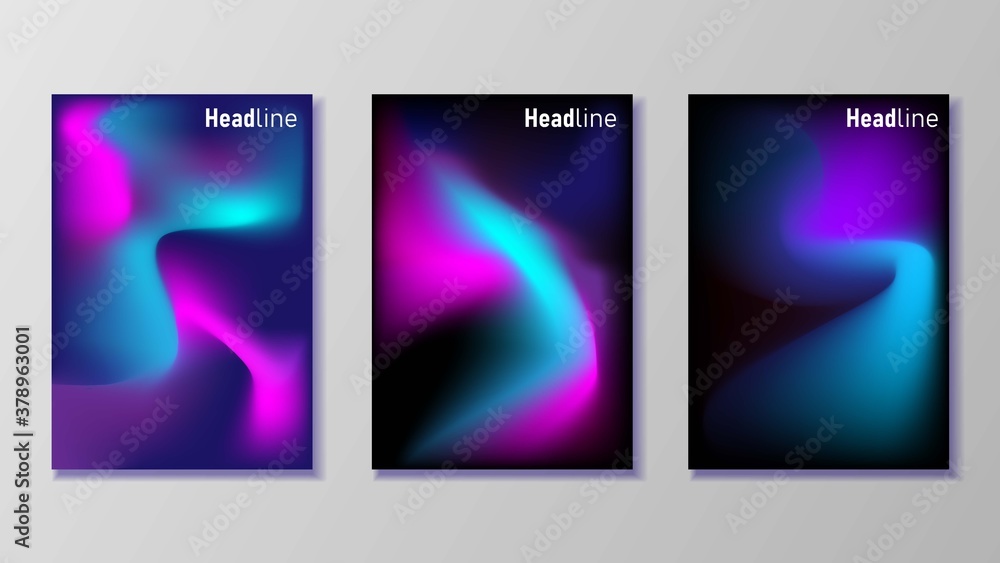 Brochure pack design template flyer set, abstract business cover set. Eps 10 vector