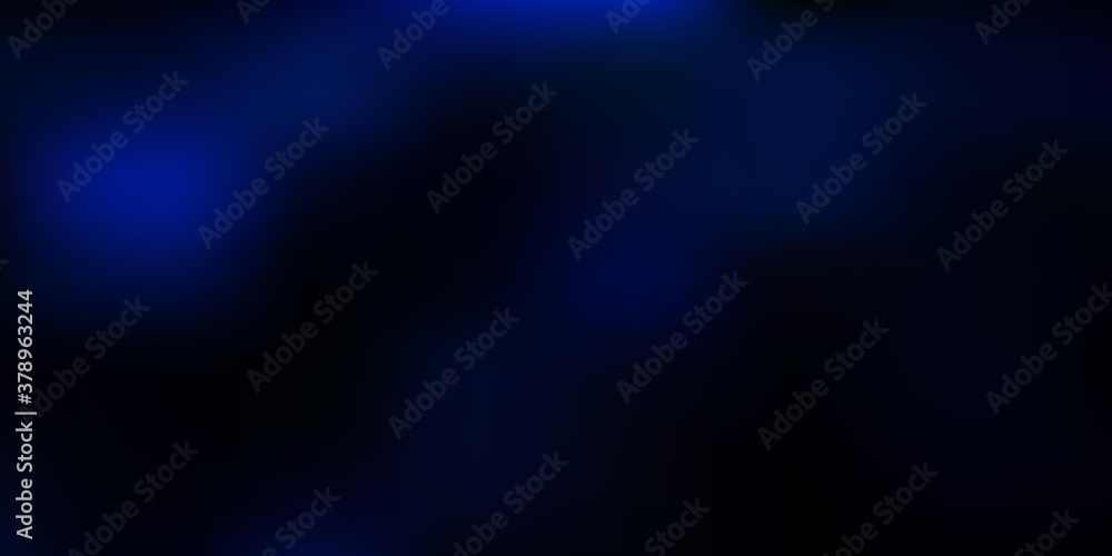 Dark blue vector blurred template.