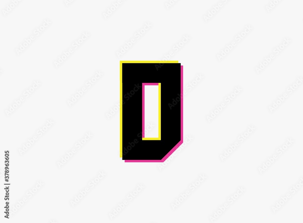 D Letter font, vector desing aD Letter font, vector desing alphabet. Dynamic, split-color, shadow of number pink and yellow on white background.pink and yellow on white background. D Letter font, vector desing aD Letter font, vector desing alphabet. Dynamic, split-color, shadow of number pink and yellow on white background.pink and yellow on white background.