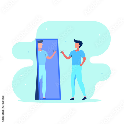 illustrations of reflect on himself