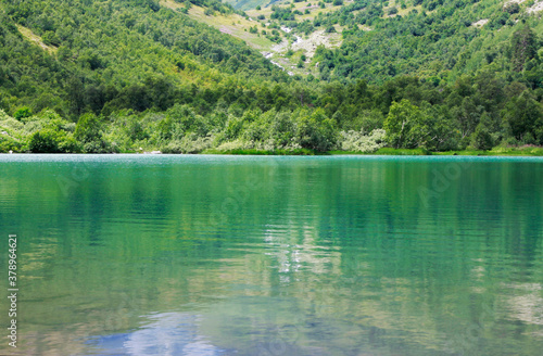 Baduk mountain lake of Teberda and Dombai