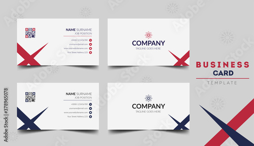 Professional business card template with variation