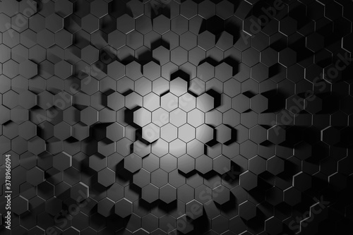 Beautiful 3d hexagon abstract background