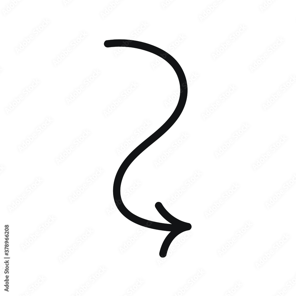 Hand Drawn Marker Icon. Arrow, circle, delete, line, marker, smudge, up, down, thin line web symbol on white background - vector illustration eps10 Hand Drawn Marker Icon. Arrow, circle, delete, line, marker, smudge, up, down, thin line web symbol on white background - vector illustration eps10