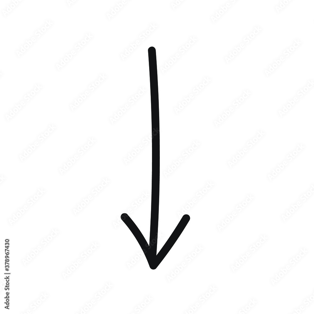 Hand Drawn Marker Icon. Arrow, circle, delete, line, marker, smudge, up, down, thin line web symbol on white background - vector illustration eps10 Hand Drawn Marker Icon. Arrow, circle, delete, line, marker, smudge, up, down, thin line web symbol on white background - vector illustration eps10
