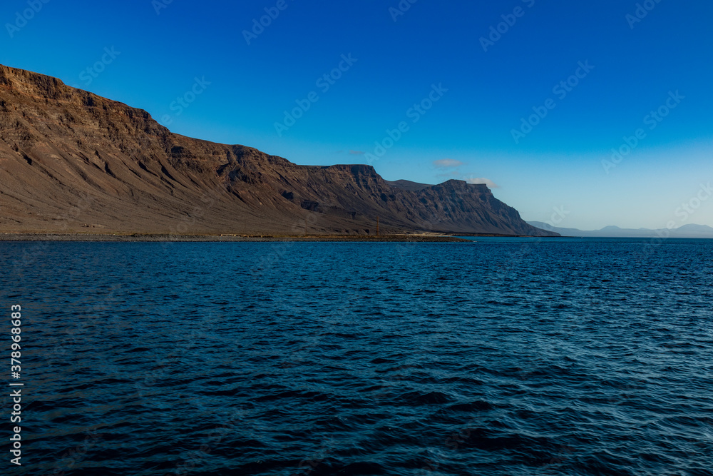 Paisajes desde la isla Graciosa de Lanzarote