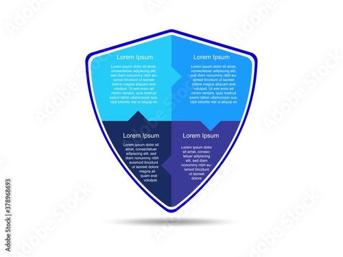 Business data visualization.  Abstract Process chart or graph elements, diagram with step option parts or processes. Vector business template for presentation. Creative concept for infographic.