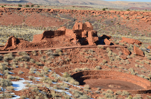 Looking Down at Wukoki Ruins in Arizona photo