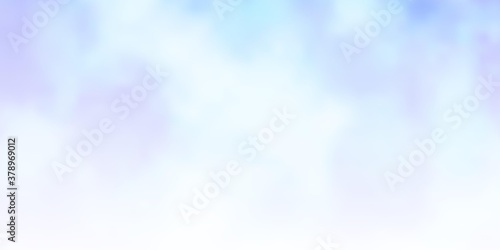 Light BLUE vector background with clouds. Colorful illustration with abstract gradient clouds. Template for landing pages.