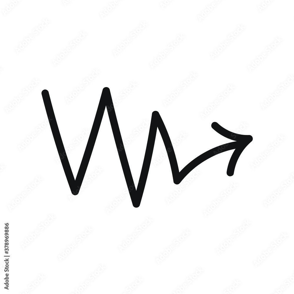 Hand Drawn Marker Icon. Arrow, circle, delete, line, marker, smudge, up, down, thin line web symbol on white background - vector illustration eps10 Hand Drawn Marker Icon. Arrow, circle, delete, line, marker, smudge, up, down, thin line web symbol on white background - vector illustration eps10