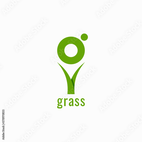 Grass logo with letter G on white background