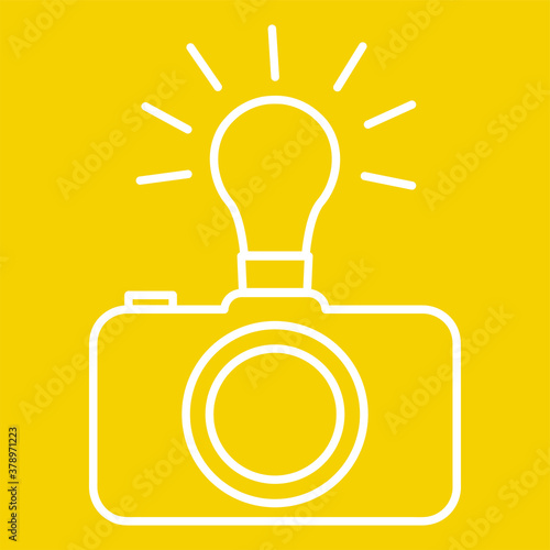 Kamera mit Lampe steht eine Foto Idee