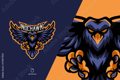 eagle bird mascot esport logo for game team illlustration